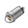 FORCELL F-ENERGY Mini autós töltő Type C + USB A PD QC3.0 3A 20W ezüst - 2. kép