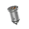 FORCELL F-ENERGY Mini autós töltő Type C + USB A PD QC3.0 3A 20W ezüst - 3. kép