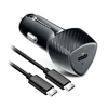 FORCELL F-ENERGY Carbon CC50-1C autós töltő Type C + Type C to Type C PD 3A 20W fekete - 0. kép