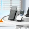 HOCO vezeték nélküli töltő 3 az 1-ben kompatibilis Samsung Watch 15W CQ2 fekete - 4. kép