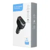 Autós töltő USB A + Type C PD QC3.0 3A 83W CC53-1A1C fekete - 1. kép