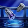 HOCO autós töltő Type C + kábel Type C - Lightning PD QC3.0 30W Z53 lila - 1. kép