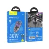 HOCO autós töltő Type C + kábel Type C - Lightning PD QC3.0 30W Z53 lila - 3. kép