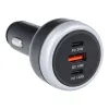 Autós töltő USB A + 2 x Type C PD QC3.0 3A 191W CC69-2C1A fekete - 3. kép