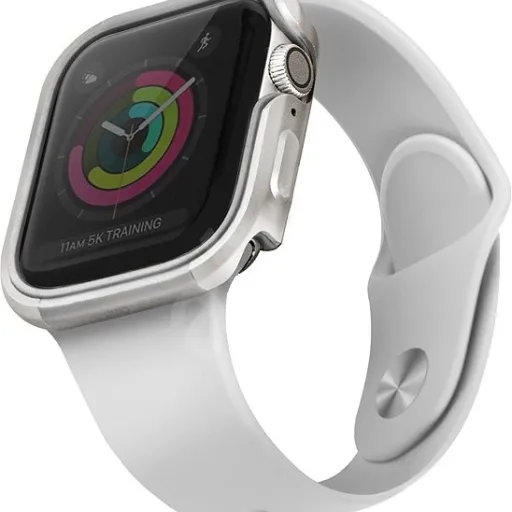 UNIQ Valencia Apple Watch 40 mm alumínium tok, ezüst