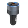FORCELL F-ENERGY Alu autós töltő 2 x Type C + USB A PD QC4.0 SFC 2.0 4,5A 65W szürke - 3. kép