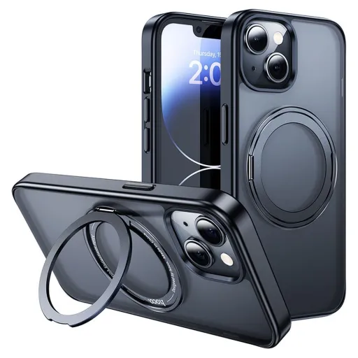 HOCO tok gyűrűvel kompatibilis MagSafe AS1 iPhone 15 Plus fekete tok HOCO tok gyűrűvel kompatibilis MagSafe AS1 iPhone 15 Plus fekete tok