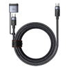 Mcdodo CA-0140 2 az 1-ben USB-C to USB-C + Magsafe 3 kábel, 2m (fekete) - 0. kép