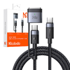 Mcdodo CA-0140 2 az 1-ben USB-C to USB-C + Magsafe 3 kábel, 2m (fekete) - 1. kép