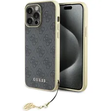 Guess 4G Charms Collection tok iPhone 15 Pro Max - szürke