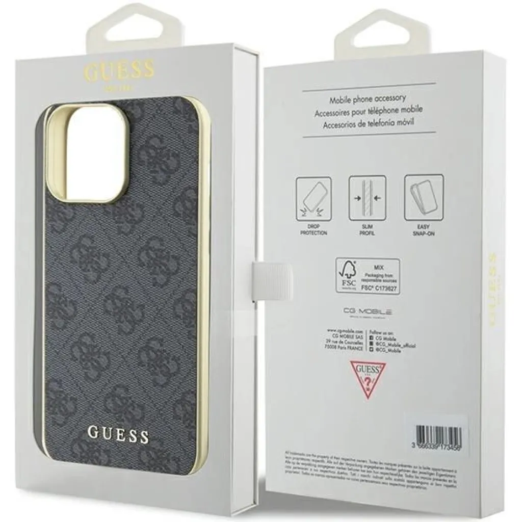 Guess 4G Charms Collection tok iPhone 15 Pro Max - szürke - 8