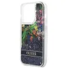 Guess Flower Liquid Glitter tok iPhone 14 Pro Max - kék - 0. kép