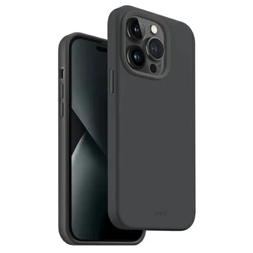 Uniq Lino Hue Magclick Charging tok for iPhone 14 Pro Max - szürke Uniq Lino Hue Magclick Charging tok for iPhone 14 Pro Max - szürke