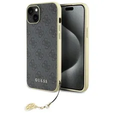 Guess 4G Charms Collection tok iPhone 15 Plus - szürke