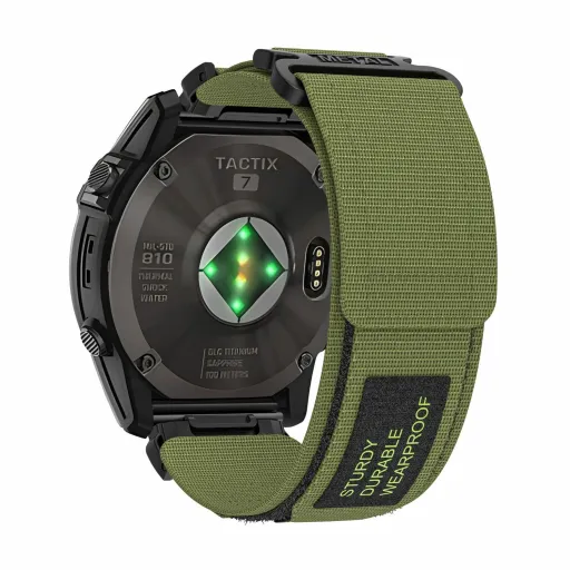 Nylon szíj Garmin 22mm design 1 zöld