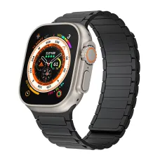 Szilikon mágneses hurok Apple Watch 42/44/45/49 2-es dizájn fekete