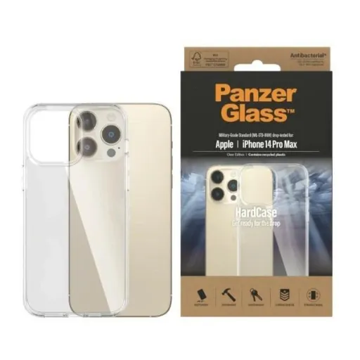 PanzerGlass HardCase antibakteriális Military Grade tanúsítvánnyal rendelkező tok iPhone 14 Pro Max - átlátszó