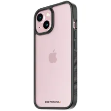 Katonai szintű tanúsítvánnyal rendelkező PanzerGlass ClearCase iPhone 15 tok - Átlátszó & Fekete