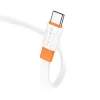 Borofone kábel BX89 Union - USB Type C - 3A 1 méter fehér-narancs - 1. kép
