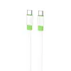 Borofone Kábel BX89 Union - Type C to Type C - PD 60W 1 méter fehér-zöld - 0. kép