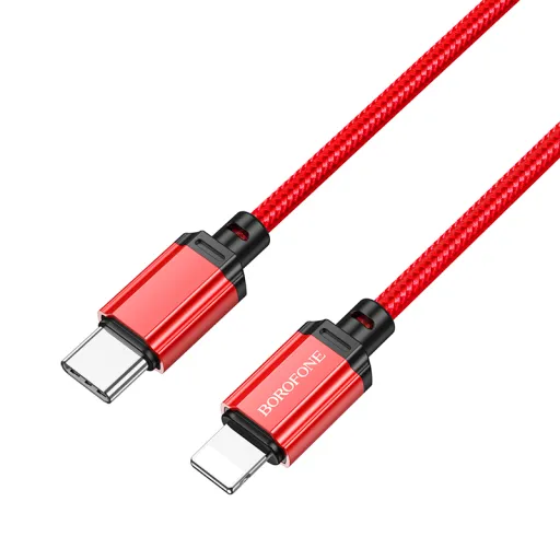 Borofone Cable BX87 Sharp - Type C to Lightning - PD 20W 1 méter piros