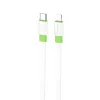 Borofone BX89 Union kábel - Type C - Lightning - PD 20W 1 méter fehér-zöld - 0. kép