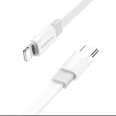 Borofone Kábel BX89 Union - Type C to Lightning - PD 20W 1 méter fehér-szürke