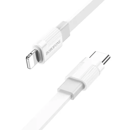 Borofone Kábel BX89 Union - Type C to Lightning - PD 20W 1 méter fehér-szürke