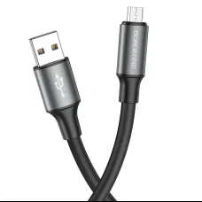 Borofone BX82 Bountiful - Micro USB kábel - 2,4A 1 méter fekete