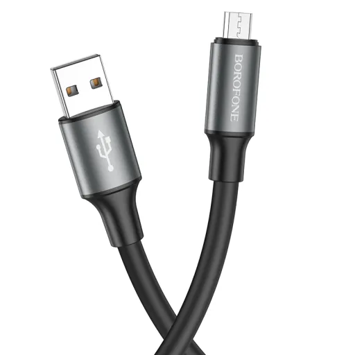 Borofone BX82 Bountiful - Micro USB kábel - 2,4A 1 méter fekete