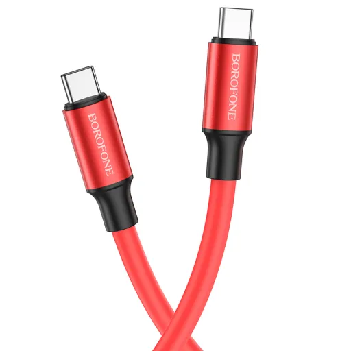 Borofone BX82 Bountiful - Type C to Type C - 60W 3A 1 méter piros