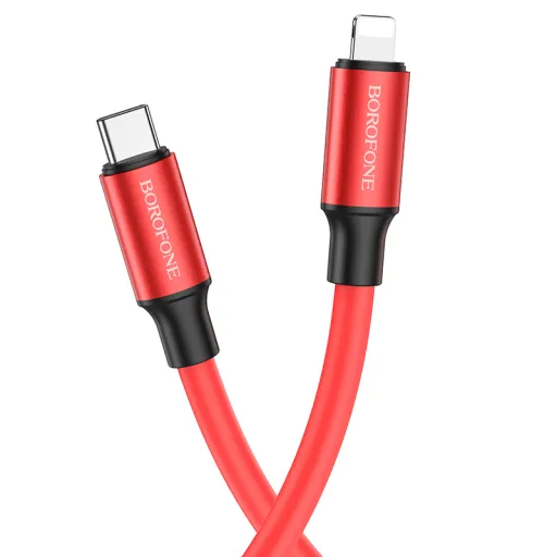 Borofone Kábel BX82 Bountiful - Type C to Lightning - PD 20W 1 méter piros