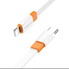 Borofone BX89 Union kábel - Type C to Lightning - PD 20W 1 méter fehér-narancs