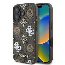 Guess PU 4G Peony MagSafe tok iPhone 16 barna