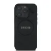 Guess Saffiano Peony Stamp MagSafe tok iPhone 16 Pro fekete - 0. kép