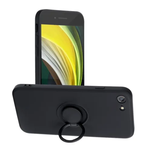 SILICONE RING tok iPhone 7/8/SE 2020/SE 2022 fekete SILICONE RING tok iPhone 7/8/SE 2020/SE 2022 fekete