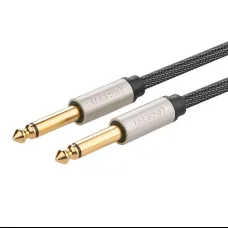 Jack 6.3mm - jack 6.35mm kábel Ugreen AV128, 5m, aranyozott (fekete)