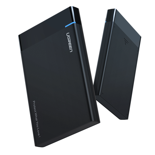 UGREEN US221 2,5 HDD / SSD külső meghajtó, SATA 3.0, USB-C, 50 cm (fekete)