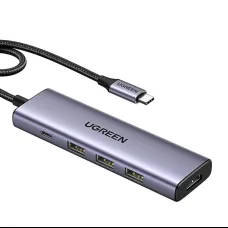 USB-C Hub Ugreen CM511, HDMI 4K 60Hz, 3x USB 3.0 5Gbps, PD 100W (ezüst)