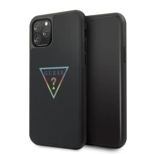 Guess Glitter Triangle tok iPhone 11 Pro fekete