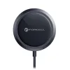 FORCELL F-ENERGY PowerPod vezeték nélküli töltő MagSafe kompatibilitással gyűrűvel/kitámasztóval 2A 15W fekete, - 1. kép