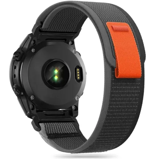 Tech-Protect Nylon szíj Garmin Fenix ​​3 / 5X / 3HR / 5X Plus / 6X / 6X Pro / 7X - Fekete & Narancs