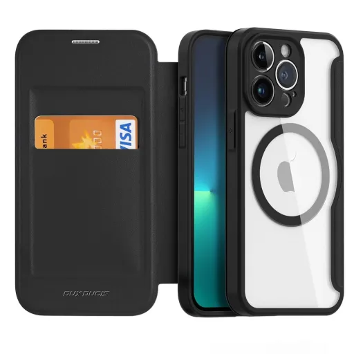 DUX DUCIS wallet case SKIN X PRO iPhone 13 Pro tok fekete DUX DUCIS wallet case SKIN X PRO iPhone 13 Pro tok fekete