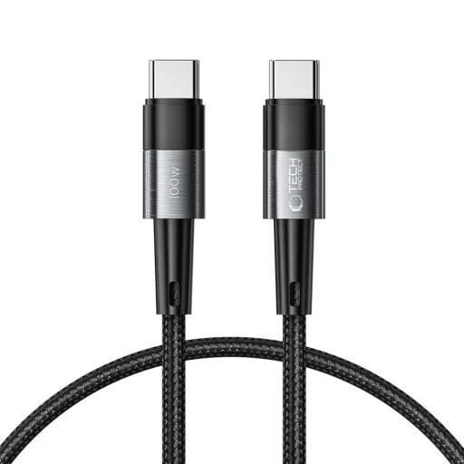Tech-Protect UltraBoost Type-C / Type-C PD kábel 100W 5A 0.25m - szürke
