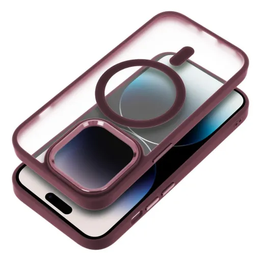MATTE MAG COVER tok MagSafe kompatibilitással IPHONE 15 Plus-hoz, szilva vörös MATTE MAG COVER tok MagSafe kompatibilitással IPHONE 15 Plus-hoz, szilva vörös