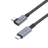 Tech-Protect UltraBoost Max L USB-C 4.0 (egyenes) / USB-C 4.0 (szögletes) PD kábel 240W 8K 40Gbps 1.5m - szürke - 1. kép