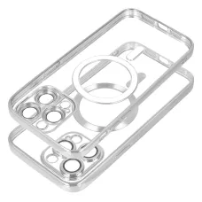 ELECTRO MAG COVER tok, kompatibilis a MagSafe-fel az iPhone 15 Pro Max számára, ezüst színű