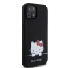 Hello Kitty Folyékony Szilikon Daydreaming Logo Tok iPhone 15 Fekete - 2. kép