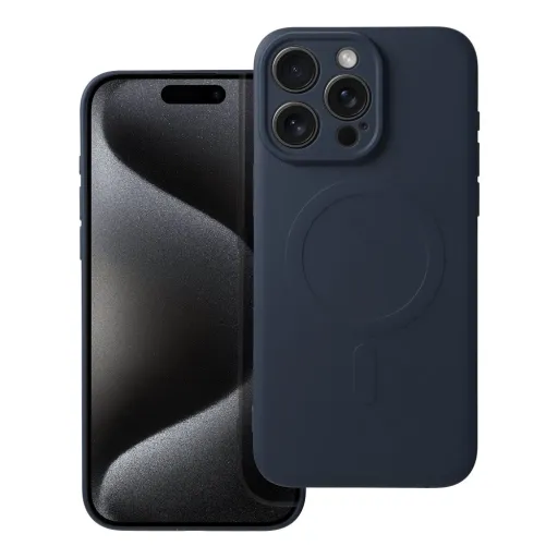 SILICONE MAG COVER tok kompatibilis MagSafe technológiával iPhone 15 Pro Max, kék titán SILICONE MAG COVER tok kompatibilis MagSafe technológiával iPhone 15 Pro Max, kék titán