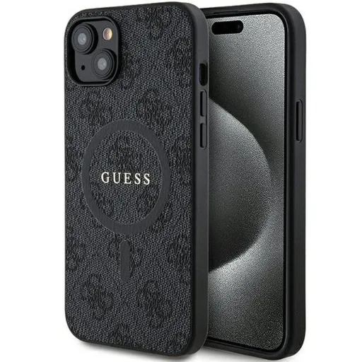 GUESS tok IPHONE 14-hez kompatibilis MagSafe GUHMP14SG4GFRK (4G Ring classic logo) fekete GUESS tok IPHONE 14-hez kompatibilis MagSafe GUHMP14SG4GFRK (4G Ring classic logo) fekete